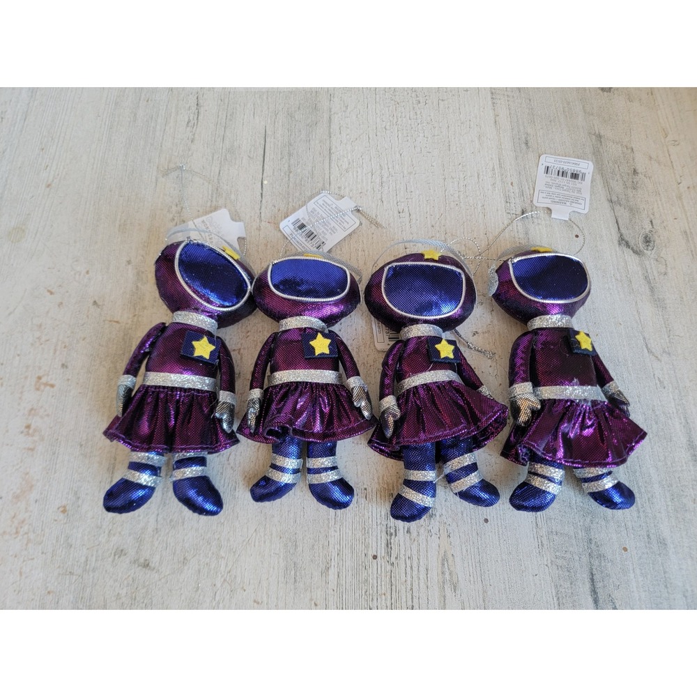 Wonder shop astronaut‎ purple space plush ornament Xmas set star girl